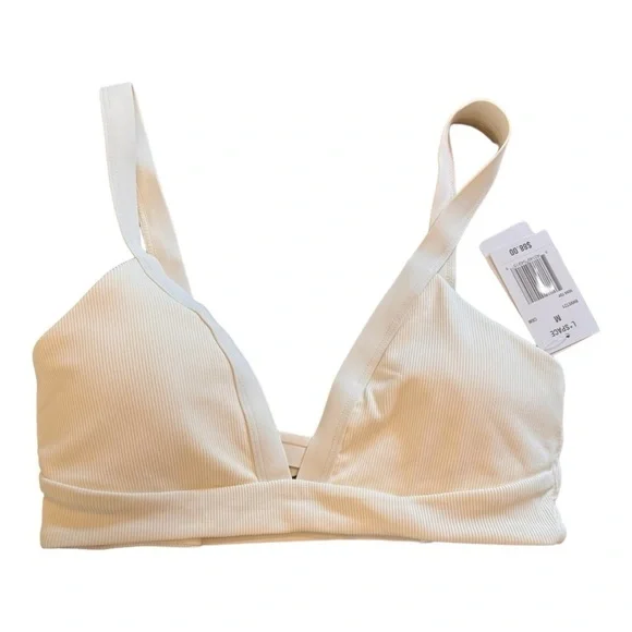 L*SPACE Ribbed Vera Bikini Top - Cream NWT - Picture 2 of 6